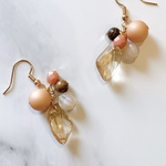つぶつぶピアス/イヤリング　くすみピンク