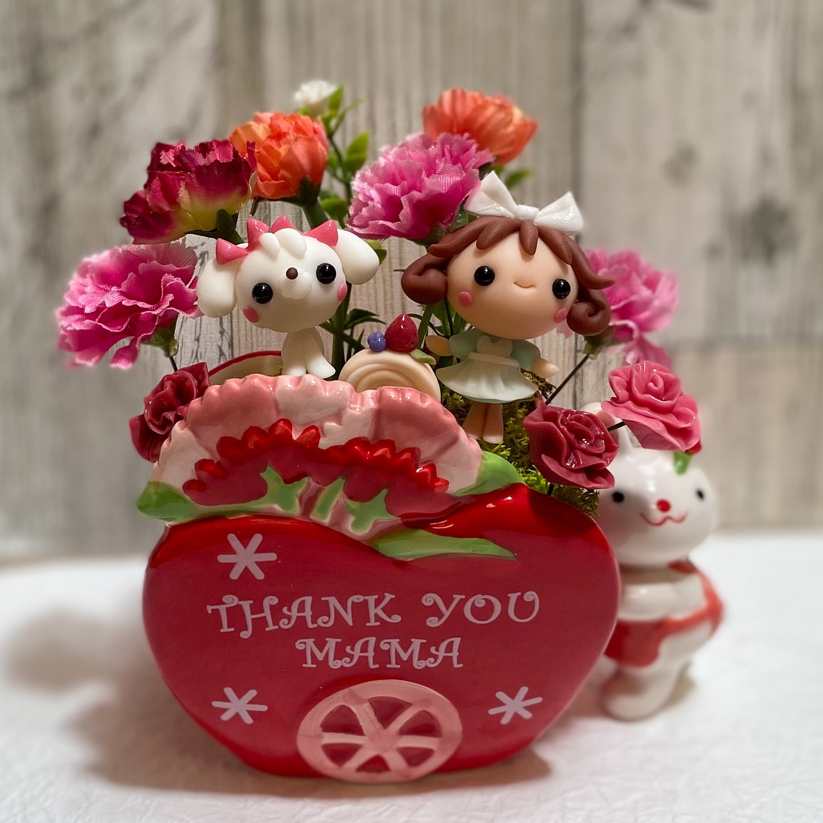 ハンドメイド粘土細工 造花 粘土ってバラになれるんだ。元花屋がホームセンターの材料で枯れ