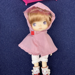 ウキウキ雨の日コーデ♡レインポンチョ（ピンク）モンストドール