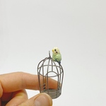超ミニあみぐるみ セキセイインコ(グリーン)マグネット