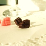 ひとかけらのミニチョコピアス