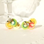 【トップ大人気！再再再販】スライスフルーツパラダイス ビジュー付きピアス♪