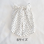 [犬服] Sサイズ 完成品 チワワ　　　　　　　　　　　　ドット柄 キャミソールワンピース 背中開き