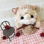   かわいすぎるねこの着ぐるみうさぎちゃん 茶系あみぐるみ