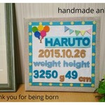 命名  赤ちゃんの記念  壁飾り ベビーバース 出産祝い