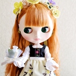 お花のカチューシャ(黄)