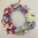 梅雨の紫陽花リース