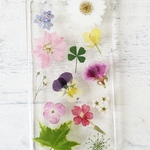 ⑥アイビーリーフの標本風押し花iPhoneケース