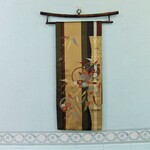 【(16)1216】128cm/花蝶丸文/タペストリー・テーブルランナー/帯リメイク