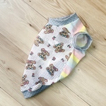 犬服【🐹クマチュー×🌈パステルボーダーメッシュタンク】