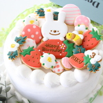 【アイシングクッキー】　うさぎ　誕生日　１歳　２歳　３歳　ファーストバースデー　いちごの代わり　女の子