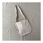 frill ショルダー　check beige