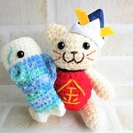 ☆GUARIGIONE@水引様　オーダー品☆～「大きな鯉つかまえた！２」（青い鯉）