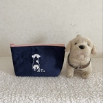ファスナー付きminiポーチ(ネイビー×ピンク)