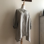 ざっくりリネンで作った前後OKゆったりチュニック
