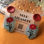 REDボタン🌷フラワー　イヤリング