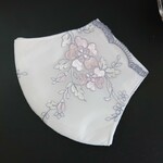 チュールレースと形状記憶ブロード(桜) マスク