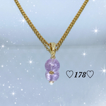 アメトリンのシンプル一粒ネックレス　サージカルステンレス　金属アレルギー対応
