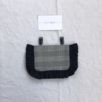 受注製作❁グレンチェック柄フリル移動ポケットM