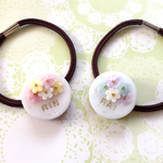 再販✖️2！名前入り☆選べる2色！flowerブーケケーキヘアゴム