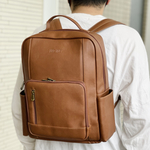 レザーリュック パソコン14インチ メンズリュック リュック 防水 父 旦那 誕生日 息子 プレゼント