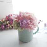 𖦞おすすめ母の日ギフト𖦞  HAPPYピンクのミニアレンジメント 