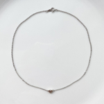 プチハートチェーンネックレス "silver"