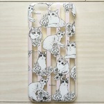 【iPhone】にゃんことお花透明スマホケース