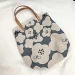 ミナペルホネンdeまるっこトートバッグ＊hanaco+choucho ×タンバリン　ネイビー ②