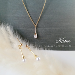 200円お得❗セット  パールネックレスとピアス&イヤリング/ステンレスチェーンネックレス/シンプルネックレス/オフィスネックレス/ゴールドネックレス/上品ネックレス/大人可愛いネックレス