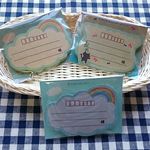 ★雲と虹の宛名シール　24枚　切り抜きタイプ★