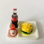 1セット　ブレックファースト　ブランチ　カフェ　ランチ　フード　飲食　ドリンク　スィーツ　ミニチュア　アイテム　ドール用品 ドールハウス
