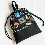 体操服入れ＊持ち手付き巾着＊お着替え入れ＊ゲーム柄