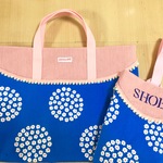 ☆ｐ様ご注文品☆　レッスンバック　青小花（名入れ）