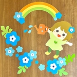 春〜初夏の壁面飾り★ネモフィラガーデン