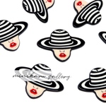 再販♡monotone lady(4pcs) Individual design plate charm