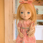 ピンクのリボン🎀約25cm 創作人形　人形作家　yurimichidoll
