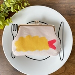 【名入れ無料】サクっとぷりぷり　エビフライの親子がま口財布