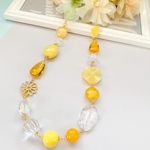 イエロー✴︎クリアのロングネックレス