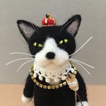 no.86 プリンスハチワレ　猫　フェルト