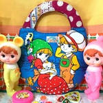 ♡昭和レトロ レア生地使用！ふんわりラウンドバッグ②