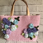 ♪Ｐ様オーダーのお品 ☆紫陽花とバラのバッグ♪