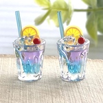 557 ＊バタフライピー　2個セット＊　ミニチュア　ドリンク