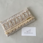 embroidery mulch pouch S / インド刺繍リボンのマルチポーチ