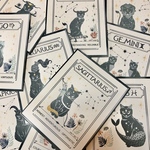 (再販×11)黒猫の12星座🐈‍⬛メッセージカード＊ジャンクジャーナル＊コラージュ素材