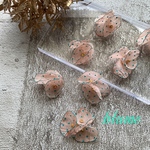 再販 / 4pcs)【パーツ】dot frill flower parts #PCH×mt