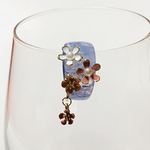 イヤーカフ　フラワー　ブルー