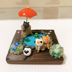 紫陽花とねこ