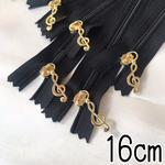 ファスナー 16cm 5本セット 黒