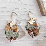 インド刺繍リボン タッセル ピアス